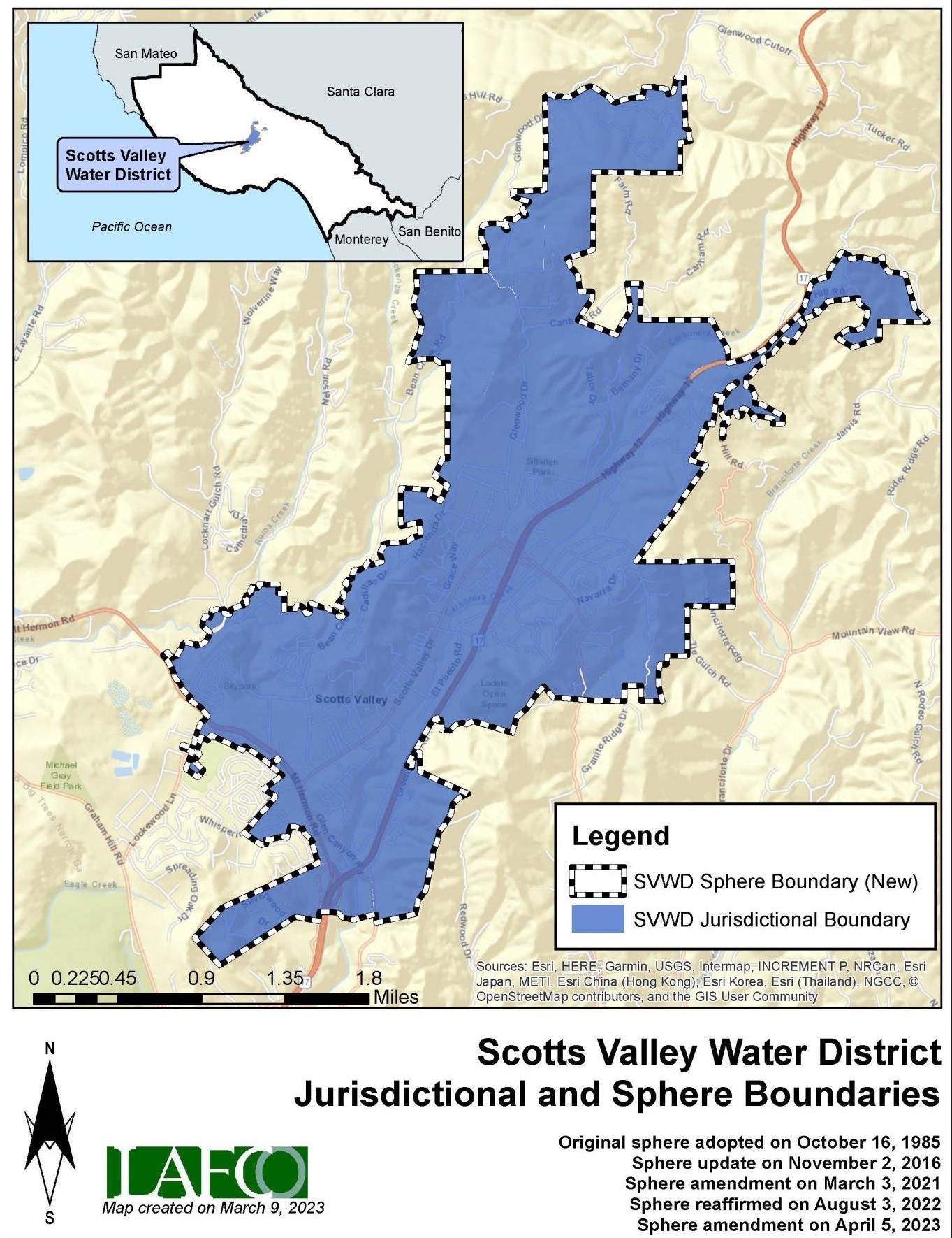 Scotts Valley Water District Service Area