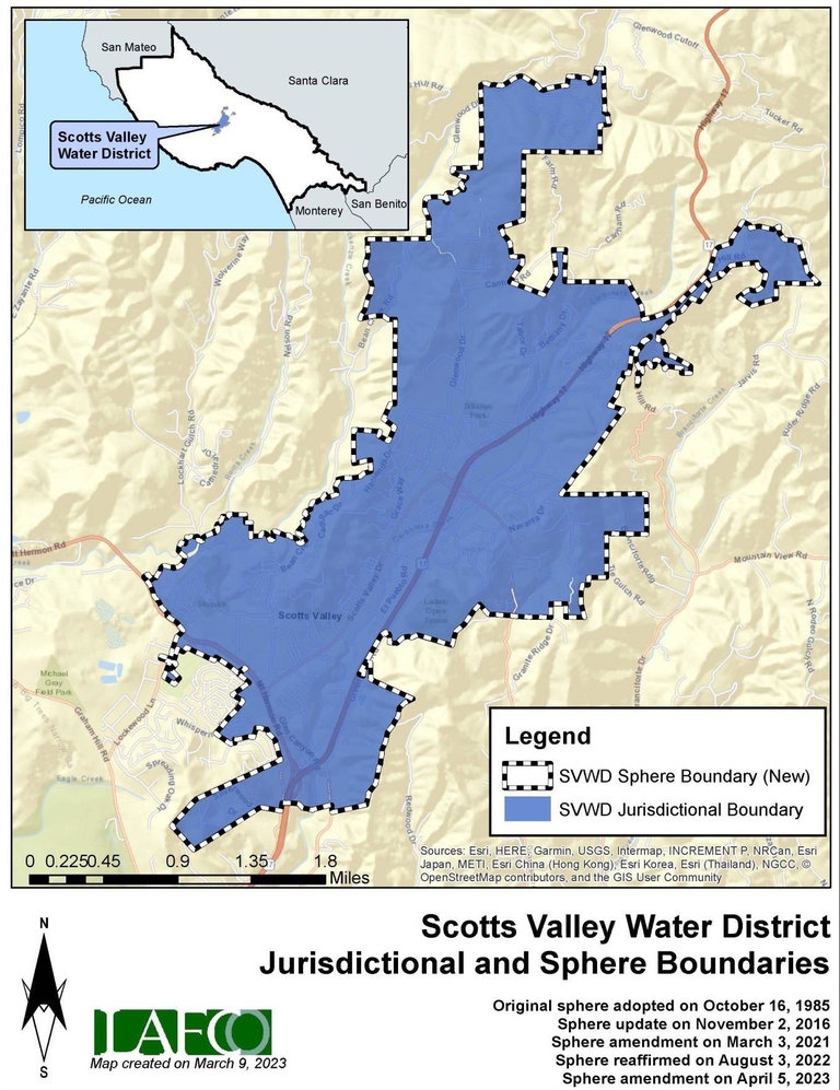 Scotts Valley Water District Jurisdictional and Sphere Boundaries